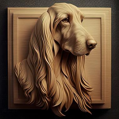 3D model The Afghan Hound dog (STL)